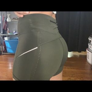 Olive green lululemon shorts